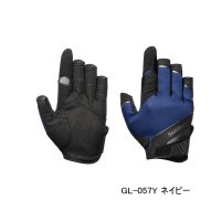 ≪'25年10月新商品！≫ シマノ 05 タイタニューム・アルファ キャスティンググローブ GL-057Y ネイビー Mサイズ [10月発売予定/ご予約受付中]
