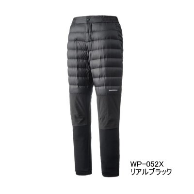 画像1: ≪'25年9月新商品！≫ シマノ ハイブリッド ダウンパンツ WP-052X リアルブラック 2XLサイズ [9月発売予定/ご予約受付中]