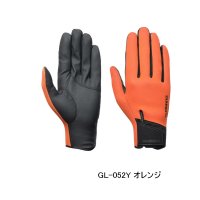 ≪'25年10月新商品！≫ シマノ 03 タイタニューム・アルファ グローブ 指出し GL-052Y オレンジ Mサイズ [10月発売予定/ご予約受付中]