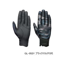 ≪'25年10月新商品！≫ シマノ 03 タイタニューム・アルファ グローブ 指出し GL-052Y ブラックマルチカモ Mサイズ [10月発売予定/ご予約受付中]