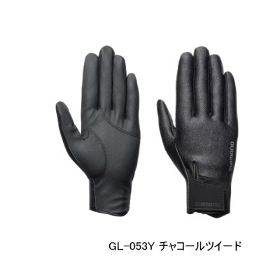 画像1: ≪'25年10月新商品！≫ シマノ 03 タイタニューム・アルファ グローブ フルカバー GL-053Y チャコールツイード XLサイズ [10月発売予定/ご予約受付中]