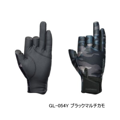 画像1: ≪'25年10月新商品！≫ シマノ 03 タイタニューム・アルファ グローブ 3 GL-054Y ブラックマルチカモ Lサイズ [10月発売予定/ご予約受付中]