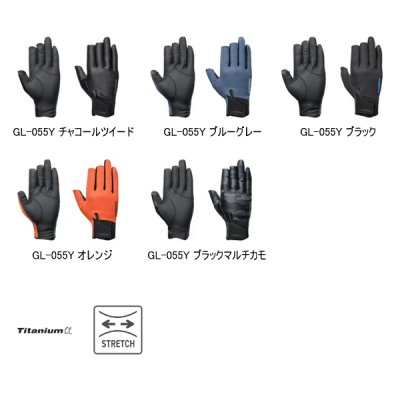 画像2: ≪'25年10月新商品！≫ シマノ 03 タイタニューム・アルファ グローブ 3 セミロング GL-055Y ブラックマルチカモ Mサイズ [10月発売予定/ご予約受付中]