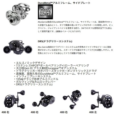 画像4: ≪'25年10月新商品！≫ アブガルシア ビースト 400 LP ハイギア(右) [10月発売予定/ご予約受付中] 【返品不可】 【小型商品】