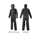 ≪'25年10月新商品！≫ がまかつ アルテマシールドプロオールウェザースーツ GM-3798 ブラック×ゴールド Mサイズ [10月発売予定/ご予約受付中]