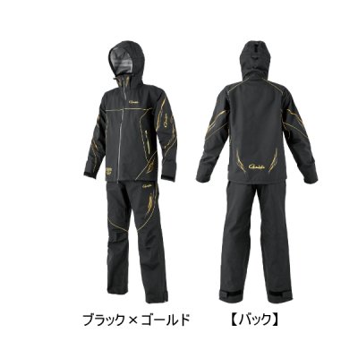 画像1: ≪'25年10月新商品！≫ がまかつ アルテマシールドプロオールウェザースーツ GM-3798 ブラック×ゴールド LL-ワイドサイズ [10月発売予定/ご予約受付中]