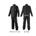 ≪'25年10月新商品！≫ がまかつ ウィンドブレーカースーツ GM-3791 ブラック×ゴールド Mサイズ [10月発売予定/ご予約受付中]