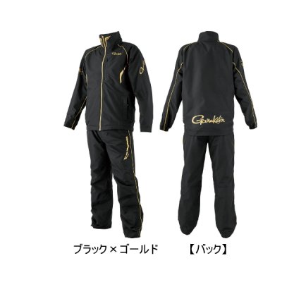 画像1: ≪'25年10月新商品！≫ がまかつ ウィンドブレーカースーツ GM-3791 ブラック×ゴールド LLサイズ [10月発売予定/ご予約受付中]