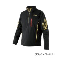 ≪'25年9月新商品！≫ がまかつ プルオーバージップシャツ GM-3794 ブラック×ゴールド Mサイズ [9月発売予定/ご予約受付中]