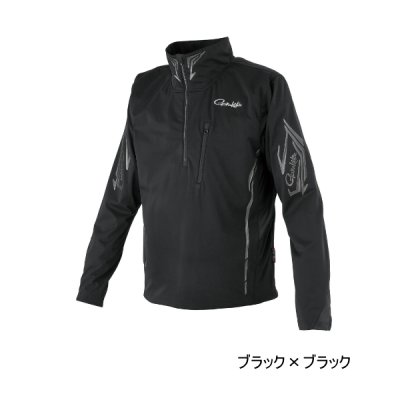 画像1: ≪'25年9月新商品！≫ がまかつ プルオーバージップシャツ GM-3794 ブラック×ブラック Mサイズ [9月発売予定/ご予約受付中]