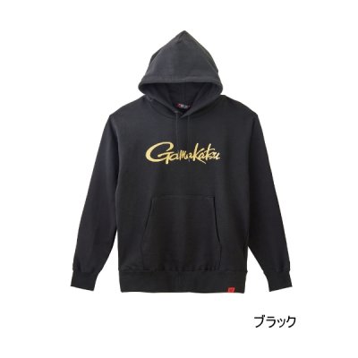 画像1: ≪'25年9月新商品！≫ がまかつ ロゴフーディ GM-3790 ブラック 3Lサイズ [9月発売予定/ご予約受付中]