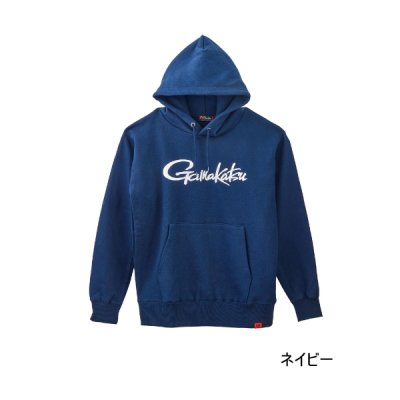 画像1: ≪'25年9月新商品！≫ がまかつ ロゴフーディ GM-3790 ネイビー LLサイズ [9月発売予定/ご予約受付中]