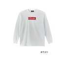 ≪'25年9月新商品！≫ がまかつ ロングスリーブTシャツ(ボックスロゴ) GM-3811 ホワイト Sサイズ [9月発売予定/ご予約受付中]