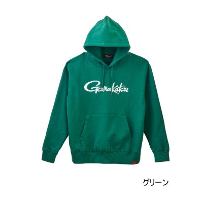 画像1: ≪'25年9月新商品！≫ がまかつ ロゴフーディ GM-3790 グリーン 3Lサイズ [9月発売予定/ご予約受付中]