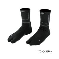 ≪'25年9月新商品！≫ がまかつ フィッシングソックス(先割) GM-3813 ブラック(ミドル) Mサイズ [9月発売予定/ご予約受付中]