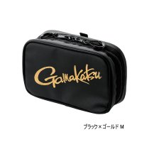 ≪'25年9月新商品！≫ がまかつ アディショナルポーチ 横型 GM-2610 ブラック×ゴールド Mサイズ [9月発売予定/ご予約受付中]