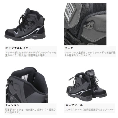 画像3: ≪'25年8月新商品！≫ PROX コモドール スパイクシューズ PX59063L ブラック 28〜28.5cm