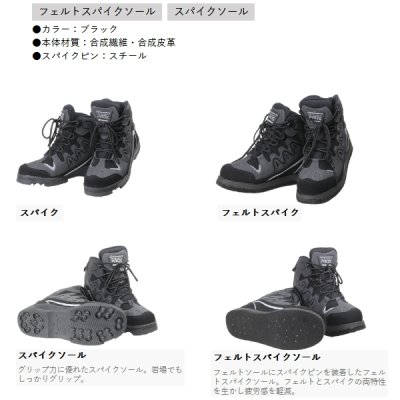 画像2: ≪'25年8月新商品！≫ PROX コモドール スパイクシューズ PX59063L ブラック 28〜28.5cm