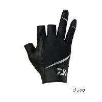 ≪'25年4月新商品！≫ ダイワ コーデュラ(R) ジギンググローブ 3本カット DG-7625 ブラック Mサイズ