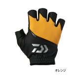 ≪'25年4月新商品！≫ ダイワ パッド付きUVカットグローブ 5本カット DG-2125 オレンジ Mサイズ