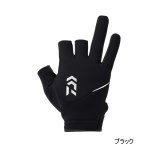 ≪'25年9月新商品！≫ ダイワ 防寒ライトグリップグローブ 3本カット DG-6225W ブラック Mサイズ