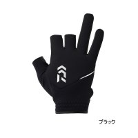 ≪'25年9月新商品！≫ ダイワ 防寒ライトグリップグローブ 3本カット DG-6225W ブラック Mサイズ