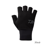 ≪'25年9月新商品！≫ ダイワ 防風ベルトレスグローブ 5本カット DG-8125W ブラック Sサイズ
