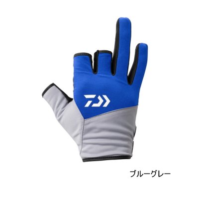 画像1: ≪'25年9月新商品！≫ ダイワ 防風グローブ 3本カット DG-8922W ブルーグレー Mサイズ