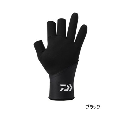 画像1: ≪'25年9月新商品！≫ ダイワ タイタニューム アルファ(TM) グローブ 3本カット DG-7325W ブラック 2XLサイズ