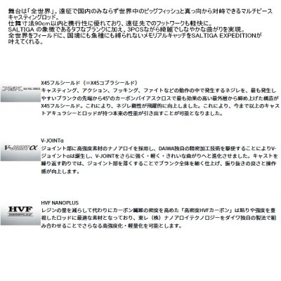 画像2: ≪'25年9月新商品！≫ ダイワ ソルティガ C エクスペディション 82-6 〔仕舞寸法 90cm〕 【保証書付き】