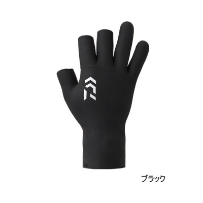 画像1: ≪'25年9月新商品！≫ ダイワ クロロプレングローブ 3本カット DG-2125W ブラック 2XLサイズ