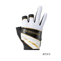 ≪'25年9月新商品！≫ ダイワ トーナメント グローブ 3本カット DG-1225T ホワイト XLサイズ