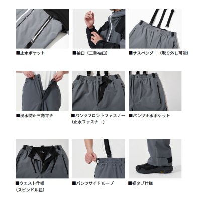 画像3: ≪'25年9月新商品！≫ ダイワ ゴアテックス コンビアップウィンタースーツ DW-1825 ガンメタル XLサイズ