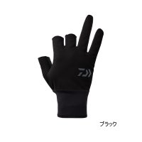 ≪'25年9月新商品！≫ ダイワ 防風ベルトレスグローブ 3本カット DG-8025W ブラック 2XLサイズ