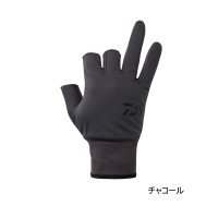 ≪'25年9月新商品！≫ ダイワ 防風ベルトレスグローブ 3本カット DG-8025W チャコール XLサイズ