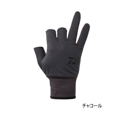 画像1: ≪'25年9月新商品！≫ ダイワ 防風ベルトレスグローブ 3本カット DG-8025W チャコール Mサイズ