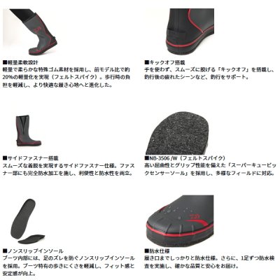 画像2: (25年10月新商品) ダイワ ネオブーツ(フェルトスパイクソール) NB-3506W グレー Lサイズ