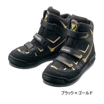 画像1: (25年10月新商品) がまかつ フェルトスパイクシューズ(パワータイプ) GM-4514 ブラック×ゴールド Lサイズ