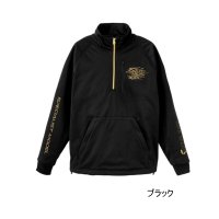 （25年11月新商品） サンライン フリースハーフジッププルオーバー SUW-02502 ブラック LLサイズ （11月発売予定／ご予約受付中）