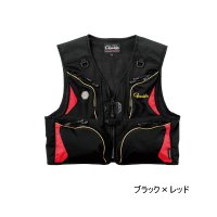 （25年3月新商品） がまかつ オールメッシュベスト GM-2333 ブラック×レッド 3Lサイズ （3月発売予定／ご予約受付中）