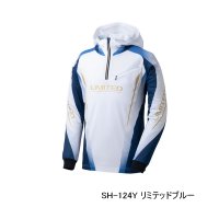 （26年3月新商品） シマノ リミテッド プロ ハーフジップフーディ SH-124Y リミテッドブルー 3XLサイズ （3月発売予定／ご予約受付中）