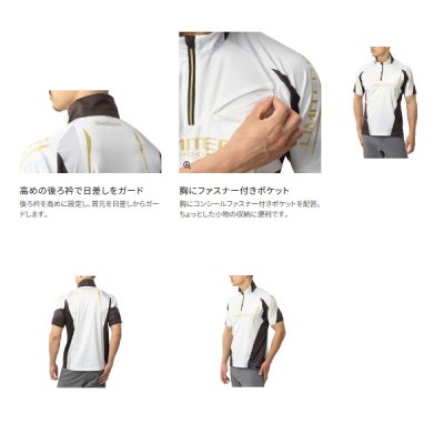 画像3: （26年3月新商品） シマノ リミテッド プロ ハーフジップシャツ ショートスリーブ SH-125Y リミテッドブルー Mサイズ （3月発売予定／ご予約受付中）