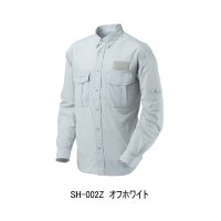 （26年3月新商品） シマノ フィッシングシャツ ロングスリーブ SH-002Z オフホワイト 2XLサイズ （3月発売予定／ご予約受付中）