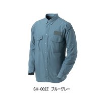 （26年3月新商品） シマノ フィッシングシャツ ロングスリーブ SH-002Z ブルーグレー 2XLサイズ （3月発売予定／ご予約受付中）