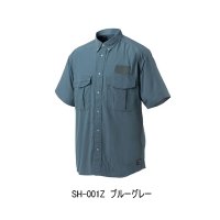 （26年3月新商品） シマノ フィッシングシャツ ショートスリーブ SH-001Z ブルーグレー 2XLサイズ （3月発売予定／ご予約受付中）