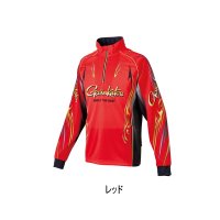 （26年4月新商品） がまかつ 2WAYプリントジップシャツ（長袖） GM-3814 レッド 3Lサイズ （4月発売予定／ご予約受付中）