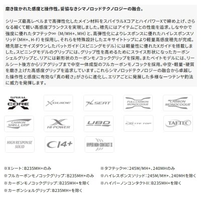 画像2: （送料サービス） （26年2月新商品） シマノ 26 炎月 リミテッド 一つテンヤマダイ 245M／MH+ （仕舞寸法 125.6cm） （保証書付き） （2月発売予定／ご予約受付中）