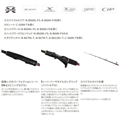 画像2: （26年2月新商品） シマノ 26 炎月 XR N-B66ML-FS （仕舞寸法 152.5cm） （保証書付き） （2月発売予定／ご予約受付中） （大型1・代引と離島不可）