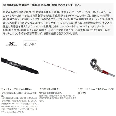 画像2: （26年5月新商品） シマノ 26 ミッドゲーム BB 73HH210 （仕舞寸法 108.5cm） （保証書付き） （5月発売予定／ご予約受付中）