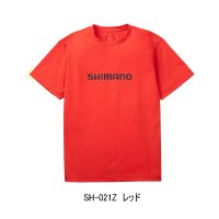 （26年3月新商品） シマノ ドライロゴTシャツ SH-021Z レッド 2XLサイズ （3月発売予定／ご予約受付中）